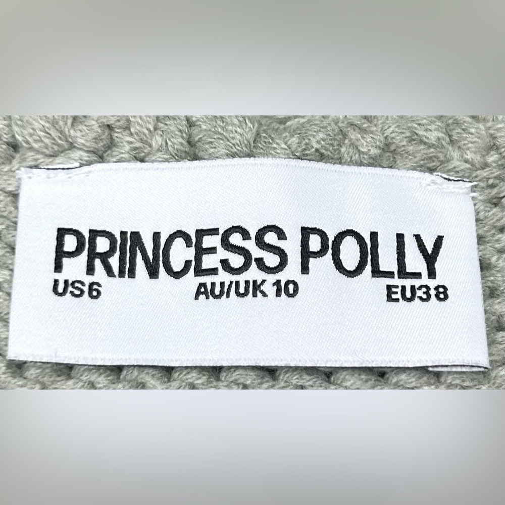 Princess Polly Size 6 Grey Edern Button Up Cardigan - Picture 3 of 6